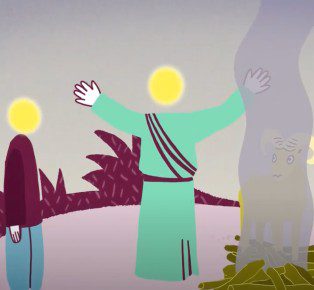 Two animated people